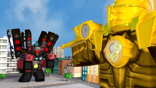 Roblox animation : Scientist and Missle toilet VS Titan Clockman - Full