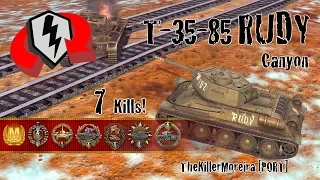 World of Tanks Blitz Replays - T-34-85 Rudy at Canyon w/ TheKillerMoreira [PORT]