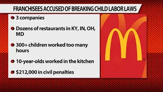 Investigation finds 10-year-old children working unpaid at Louisville McDonald's