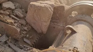 Amazing Quarry Primary Rock Crushing Machine | Satisfying Stone Crushing | Jaw Crusher in Action