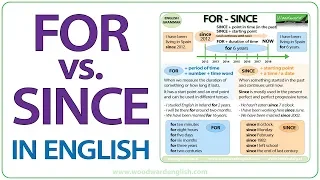 FOR vs. SINCE in English - Grammar Lesson