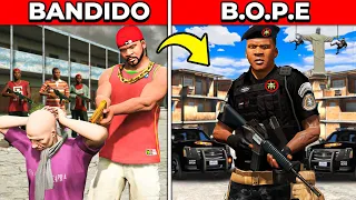 DE BANDIDO A POLICIAL DO BOPE NO GTA 5!