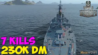 World of WarShips | Georgia | 7 KILLS | 230K Damage - Replay Gameplay 1080p 60 fps
