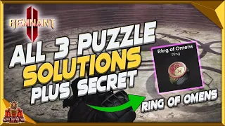 Remnant 2 Cathedral Of Omens - How To Solve All 3 Puzzles Easy - How To Get Secret Ring Of Omens