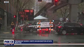 Roads jammed up as Biden moves through Seattle | FOX 13 Seattle