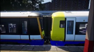 New London Overground liveried 375 615 coupling up to old London Overground liveried 375 999 | TSW 2