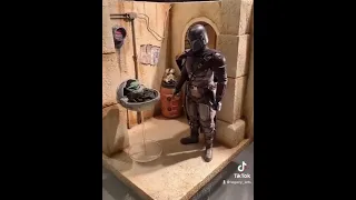 Making a Mandalorian Diorama Grogu 1:6 Hot Toys by Legacy Arts Custom Dioramas Baby Yoda