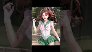 Sailor Moon transforming by AI 2 (Images by Vincent Lo) #shorts #mrko