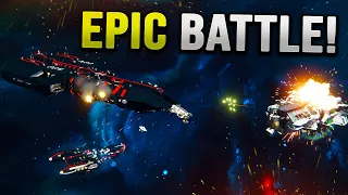 Space Engineers - EPIC BATTLE RWI vs GDA Fleet!