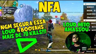 MEU DEUS, 4 BOOYAHS DA LOUD COM MAIS DE 70 KILLS QUE ISSO - LOUD MITO DEITOU 30 BONECO