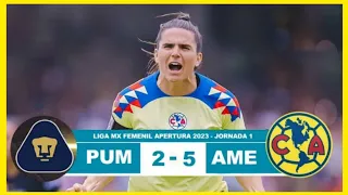 Pumas 2-5 América Femenil | Apertura 2023 | LIGA MX FEMENIL | RESUMEN |