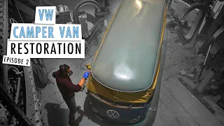 'I CRASHED IT...' | VW Camper Van Restoration | Episode 2