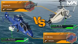 Jueying-8 VS Z-19E Kite | Epic Helicopter Comparison | Modern Warships