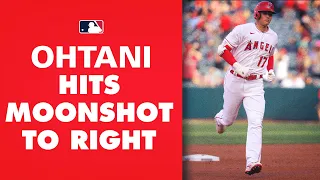 STARTING PITCHER Shohei Ohtani hits a MOONSHOT! (Crushed home run to right at 115.2 MPH)