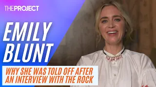 Emily Blunt: Actor Emily Blunt On Why She Was Told Off After An Interview With The Rock