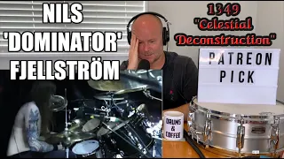 Drum Teacher Reacts: Nils 'Dominator' Fjellström - 1349 - ''Celestial Deconstruction'' (Drumcam)