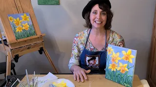 Daffodil Acrylic Painting