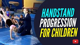 Gymnastics for Children  Handstand Progression - The Donkey Kick Drill - Coach Amy Eggleston