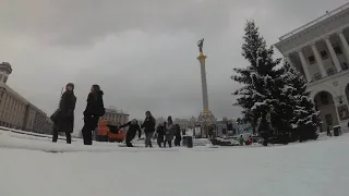 2019-02-06 12:13 Kyiv Maidan Nezalezhnosti City Centre Kiev Київ Майдан Незалежності Киев 4K 2160p