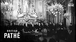 Signing Friendship Pact In Paris (1938)