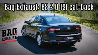 Volkswagen Passat B8 2.0 TSI | Baq Exhaust catback sound | Sportowy wydech z klapami