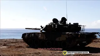 Rare footage of Cyprus T-80U tanks firing with the 9k119m "Reflex-M" guided weapons system»
