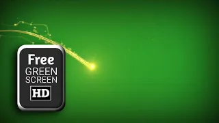 Golden light trail green screen video effect | Green screen golden particles effect