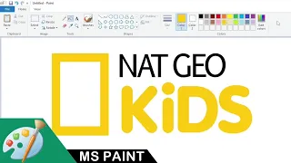How to draw a Nat Geo Kids logo using MS Paint | Drawing Tutorial