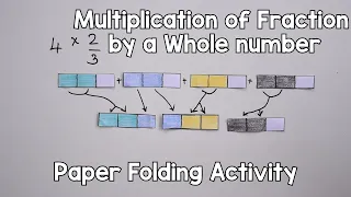 Multiplication of a Fraction by a Whole Number | Paper Folding Acitivity