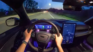 2021 Ford Mustang Mach E GT Performance - POV Night Drive (Binaural Audio)