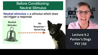 150 Lecture 9.2 Pavlov's Drooling Dogs