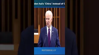 Biden Gaffe as he hails ‘China’ instead of Canada in Ottawa gaffe. #youtubeshorts