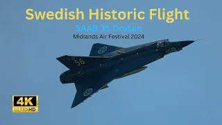 Swedish Historic Flight - SAAB 35 Draken - Midlands Air Festival 2024