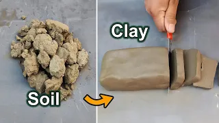 Clay making | How to make pottery clay from dirt | chikni mitti kaise banti hai | Childhood Hobbies