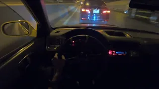 Night run Civic 1999 over 230 km/h