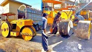 How to Repair Road Roller Front axle || Repairing Process of vertical Axle of Road Roller ||