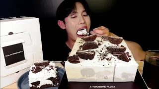 ASMR 투썸플레이스 아이스박스 신메뉴 아박홀케이크 🎂🍰🖤 Twosome place ice box whole cake new menu Mukbang