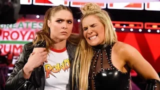 Ronda Rousey ruturns SAVES Natalya et and breaks the arm of Mickie James. Raw 23.04.18 (HD)