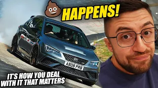 FAIL🤦🏽‍♂️I Damaged & Broke His Car 3 TIMES // Nürburgring