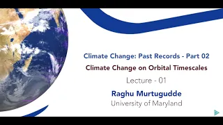 Climate Change on Orbital Timescales Lecture 01