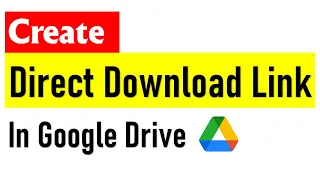 Create Direct download link to google drive files