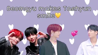 Beomgyu makes Taehyun smile💛 tg moments