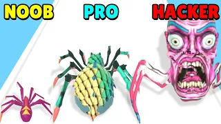 NOOB vs PRO vs HACKER in Spider Evolution!