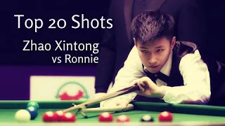 Top 20 Skills By The Chinese Stars!!! ZHAO XINTONG vs Ronnie O'Sullivan 2016 Snooker Club