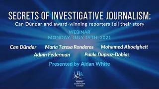 WEBINAR Secrets of Investigative Journalism: Can Dündar and award-winning reporters tell their story