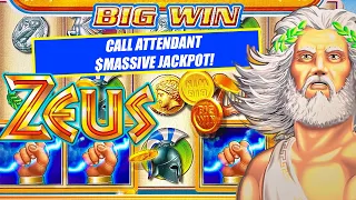 MASSIVE JACKPOT ON HIGH LIMIT ZEUS SLOT MACHINE ★ BIG WIN