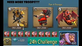 Lords Mobile - Troops training optimization - Guild Fest - 24H Challenge & hell - Migration 100%F2P