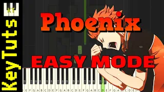 Phoenix [Haikyuu] - Easy Mode [Piano Tutorial] (Synthesia)