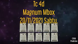 Tc 4d Magnum Mbox 20/11/2021 Sabtu.