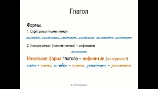 Глагол (7 класс, видеоурок-презентация)